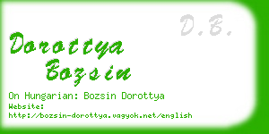 dorottya bozsin business card